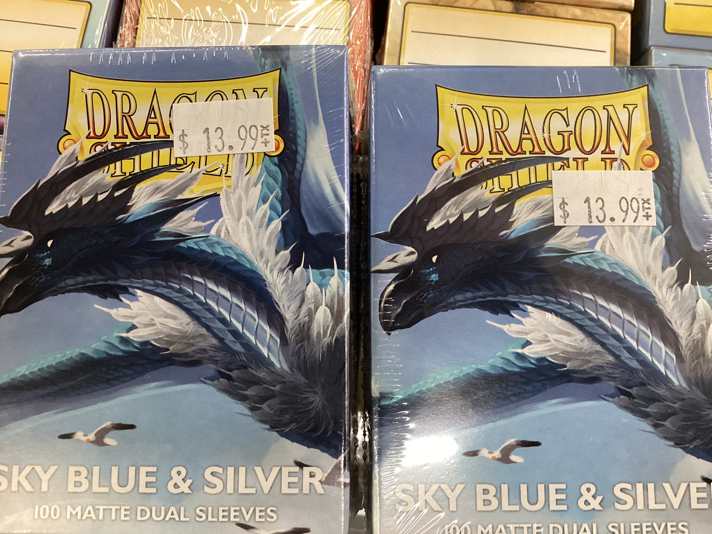 Matte Dual Sky Blue & Silver 100ct - DragonShield