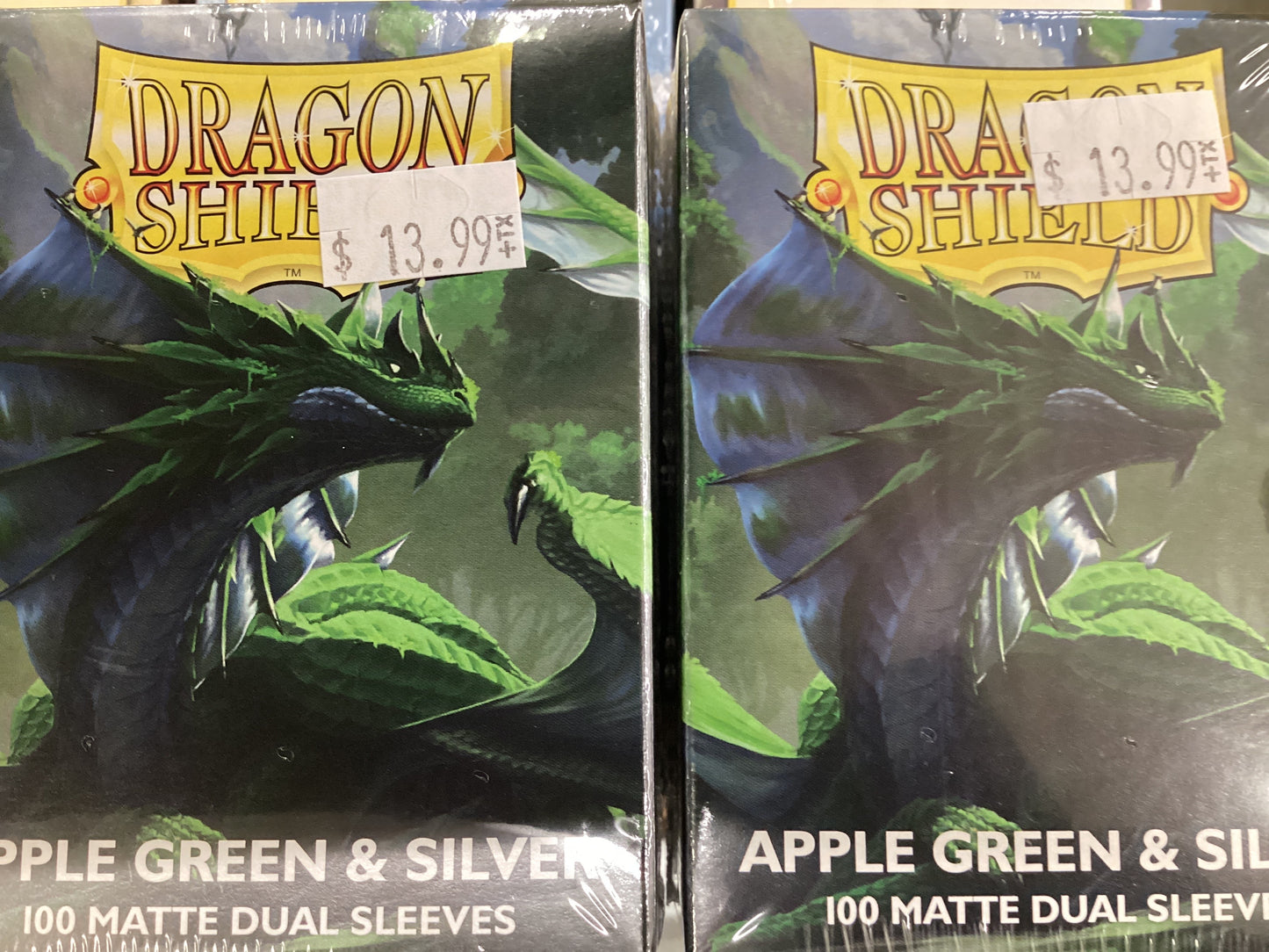 Dragonshield Dual Apple Green and Silver