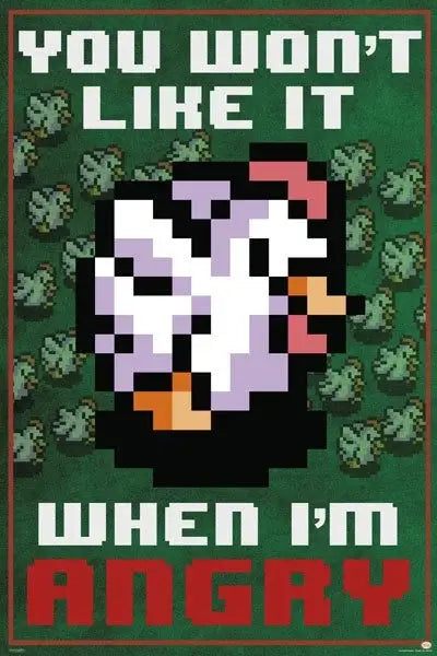 Zelda - Cucco - Angry Poster – gamercrazeinc