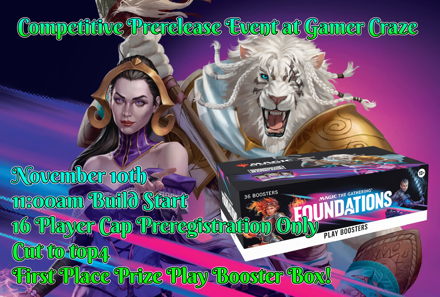 Competitive Foundations Prerelease Event Sunday Nov 10th