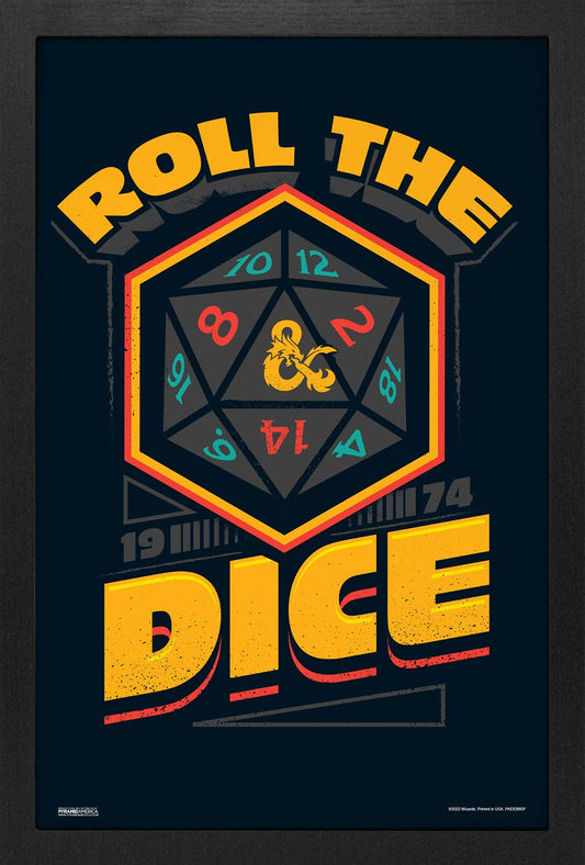 Dungeon & Dragons - Roll the Dice Framed Print