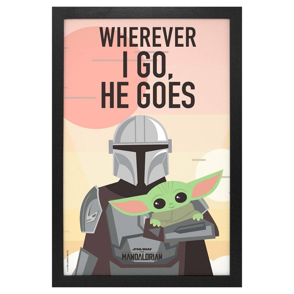 Mandalorian - Wherever - Cartoon Framed Print